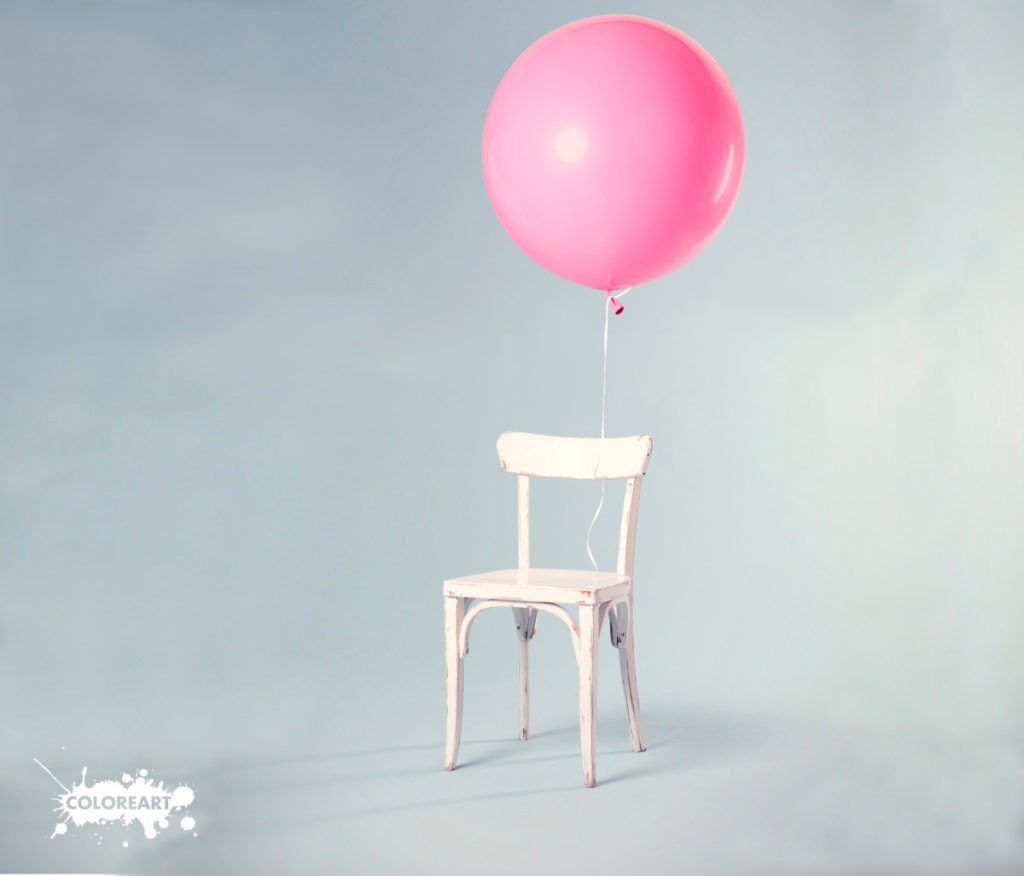silla con globo